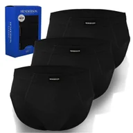 Majtki męskie - HENDERSON Majtki Slipy Męskie Bawełna Czarny 3 Sztuki Rozmiar L - miniaturka - grafika 1