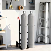 Wózki magazynowe - vidaXL Wózek ręczny Czarny i Czerwony 63 x 43,5 x 110 cm Stal - miniaturka - grafika 1