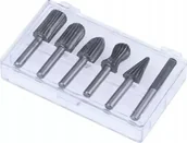 Akcesoria do elektronarzędzi - Dedra Frezy trzpieniowe do metalu 6szt zestaw, trzpień 6mm, HSS - miniaturka - grafika 1