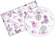 Prześcieradła dla dzieci - Prześcieradło do łóżeczka 140x70, z gumką - Bawełna 100% - Łapacze snów z różą - miniaturka - grafika 1