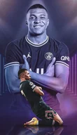Podkładki pod mysz - PODKŁADKA POD MYSZ Z Nadrukiem 22x18 cm Kylian Mbappe PSG Tekst Prezent - miniaturka - grafika 1