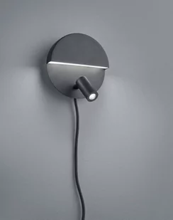 Trio Kinket LAMPA ścienna MARIO 222370232 okrągła OPRAWA regulowana LED 8,3W minimalistyczna tuba czarna - Lampy ścienne - miniaturka - grafika 1