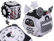 Zabawki sensoryczne - Kostka Edukacyjna Sensoryczna Kontrastowa Miękka Dotykowa Manipulacyjna - miniaturka - grafika 1