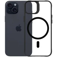 Etui i futerały do telefonów - Etui 3MK Satin Guardx MagCase do Apple iPhone 15 Przezroczysto-czarny - miniaturka - grafika 1