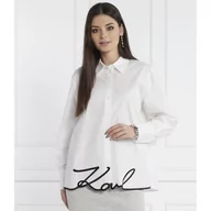 Koszule damskie - Karl Lagerfeld Koszula karl hem signature shirt | Regular Fit - miniaturka - grafika 1