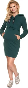 PeeKaBoo Damska sukienka ciążowa Lisophe ciemnozielony XXL - Sukienki ciążowe - miniaturka - grafika 1