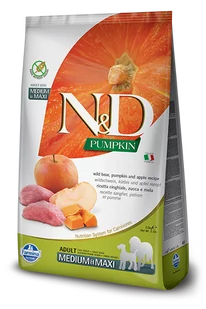 Farmina N&D Pumpkin Grain Free Boar&Apple Adult Medium&Maxi 2,5 kg - Sucha karma dla psów - miniaturka - grafika 1