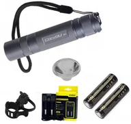 Latarki - Latarka Convoy S2+ T6-4c Grafit 2 Ogniwa Uchwyt Soczewka Ładowarka Lii-202 - miniaturka - grafika 1