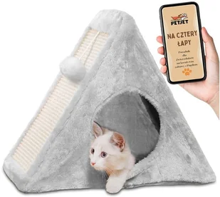 Legowisko dla kota budka z drapakiem Zabawka - Legowiska dla kotów - miniaturka - grafika 1