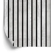 Tapety - Tapeta Lamele Imitujące Drewno Białe - miniaturka - grafika 1