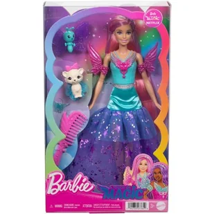BARBIE LALKA FILMOWA ZE ZWIERZĄTKAMI SZCZYPTA MAGII MAGIC MALIBU MATTEL - Figurki dla dzieci - miniaturka - grafika 1