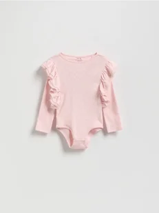Reserved - Body z falbanką - pastelowy róż - Body dla niemowląt - miniaturka - grafika 1