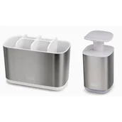 Pojemniki łazienkowe - Joseph Joseph EasyStore Steel 70531 + Joseph Joseph Presto 70532 biały 70551 - miniaturka - grafika 1