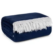 Koce - Luksusowy Koc Akrylowy 220x240 cm Biały - miniaturka - grafika 1