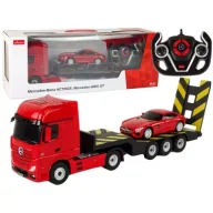 Zabawki zdalnie sterowane - Laweta R/C Mercedes-Benz 1:26 czerwona Leantoys - miniaturka - grafika 1