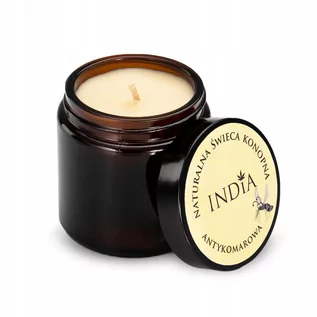 Świece - INDIA Cosmetics NATURALNA świeca konopna | ANTYKOMAROWA | odstrasza KOMARY - grafika 1