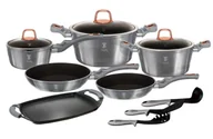 Zestawy garnków i patelni - Aluminiowy zestaw garnków z granitową powłoką - Forevos 6X - miniaturka - grafika 1