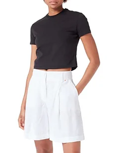 BOSS Damskie spodnie C_taweta Flat, White100, 42 - Spodnie damskie - miniaturka - grafika 1