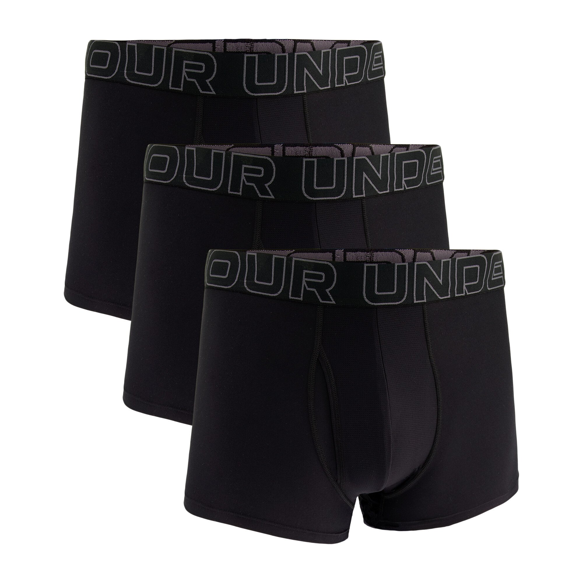 Bokserki męskie Under Armour Perf Tech Solid 3in 3Pack Black 3XL