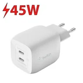 Ładowarki do telefonów - Belkin GaN 45W 2x USB-C - miniaturka - grafika 1