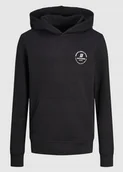 Bluzy dla chłopców - Jack&Jones Bluza Chłopięca Czarna Z Kapturem 110 Jhd - miniaturka - grafika 1