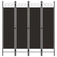 Parawany - Parawan 4-panelowy, brązowy, 160 x 180 cm - miniaturka - grafika 1