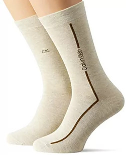 Calvin Klein Męskie skarpety z logo, beżowy melanż, rozmiar uniwersalny, Be?owy Melan?, jeden rozmiar - Skarpetki męskie - miniaturka - grafika 1