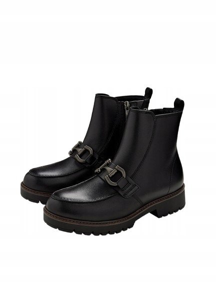 TAMARIS BOTKI DAMSKIE CZARNE KLASYCZNE ZE SKÓRĄ 41 J8A