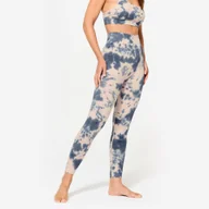 Spodnie sportowe damskie - Legginsy fitness damskie Domyos - miniaturka - grafika 1