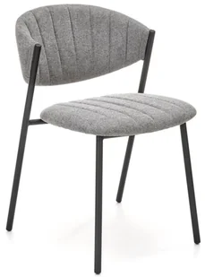 Krzesło tapicerowane szare K469 na czarnych nogach - Krzesła - miniaturka - grafika 1