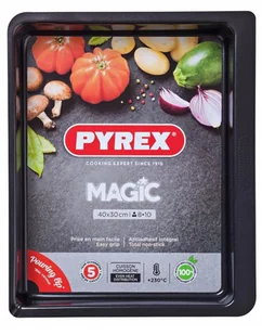 Blacha forma do pieczenia prostokątna Magic Pyrex 40x31 cm - Formy do ciast - miniaturka - grafika 1