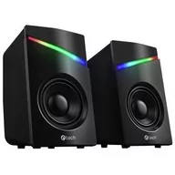 Głośniki komputerowe - Głośniki C-Tech SPK-15, 2.0, RGB (SPK-15) Czarne - miniaturka - grafika 1