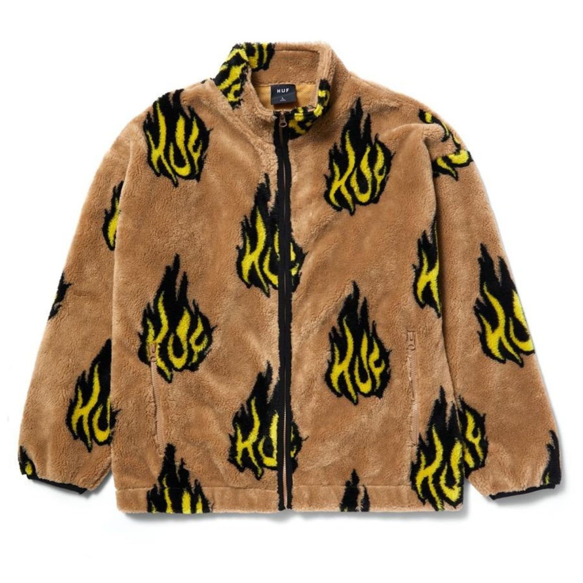 Kurtka męska HUF Flamin Zip Sherpa Fleece polarowa z nadrukiem-XL