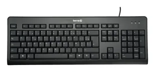 TERRA 1500 klawiatura Biuro USB AZERTY Francuski Czarny - Klawiatury - miniaturka - grafika 1