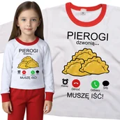 Piżamy dla dziewczynek - Piżama dziecięca Muszę Iść Pierogi Dzwonią 98/104 - VoloDonum - miniaturka - grafika 1