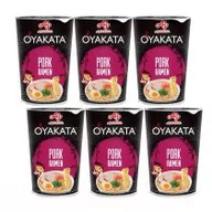 Zupy w płynie - Oyakata Zupa instant o smaku wieprzowiny z makaronem w kubku Zestaw 6 x 62 g - miniaturka - grafika 1