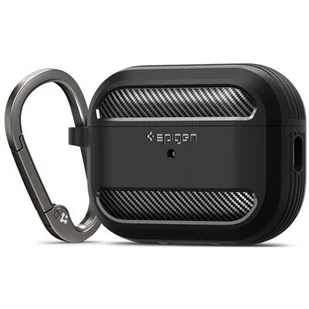 Apple Spigen Etui Spigen Rugged Armor do Airpods Pro Matte Black ASD00540 - Akcesoria do słuchawek - miniaturka - grafika 1