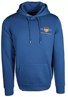 Bluzy męskie - GANT Męska bluza z kapturem D2. MEDIUM Archive Shield Hoodie bluza z kapturem, niebieski (Lake Blue), standardowa - miniaturka - grafika 1