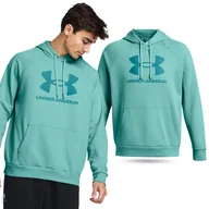 Bluzy sportowe męskie - Bluza fitness męska UNDER ARMOUR Rival Fleece Logo z kapturem - miniaturka - grafika 1