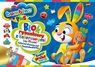 Blok rysunkowy A3 16K kolorowe kartki + zł/sr Bambino PLUS PAKIET 10 sztuk - ST-Majewski - Szkolne artykuły papiernicze - miniaturka - grafika 1