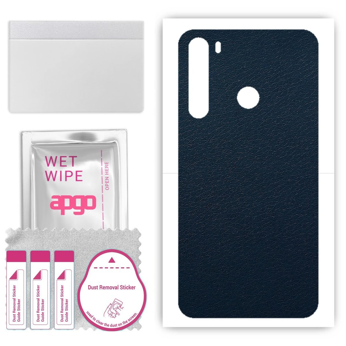 Folia naklejka skórka strukturalna na TYŁ do HTC Desire 20 Pro - Skóra Granatowa - apgo SKINS