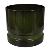 Donice - Cermax Doniczka metalowa Woodlog śr.31 cm zielona - miniaturka - grafika 1