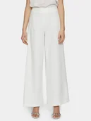 Spodnie damskie - Vila Spodnie materiałowe Clara 14093130 Biały Wide Leg - miniaturka - grafika 1