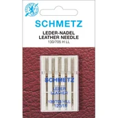 Akcesoria i części do maszyn do szycia - 130/705 H LL VGS  Igły do skóry SCHMETZ do maszyn domowych, 5 szt.x120 - miniaturka - grafika 1