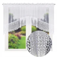 Firany - FIRANA GOTOWA Z GIPIURA ZAZDROSTKA do KUCHNI FIRANKA na TASMIE MARKIZETA - miniaturka - grafika 1