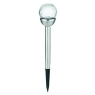 Lampy ogrodowe - Lampa solarna kulka SS-6087-8 inox 37 cm - miniaturka - grafika 1