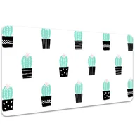 Podkładki na biurko - Ochronna mata podkładka na biurko Kaktusy 100x50 cm, Dywanomat - miniaturka - grafika 1