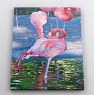 Malowanie po numerach - Flaming w kąpieli - malowanie po numerach 50x40 cm - miniaturka - grafika 1