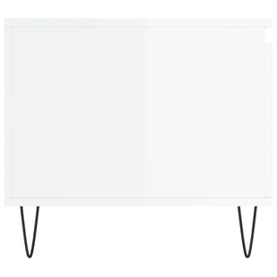 Stolik kawowy, biały o wysokim połysku, 100x50x45 cm Lumarko! - Ławy i stoliki kawowe - miniaturka - grafika 8
