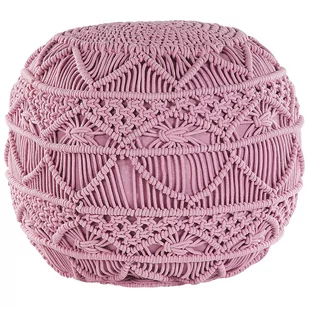 Beliani Puf 40 x 40 cm różowy KAYSERI - Taborety i hokery - miniaturka - grafika 1